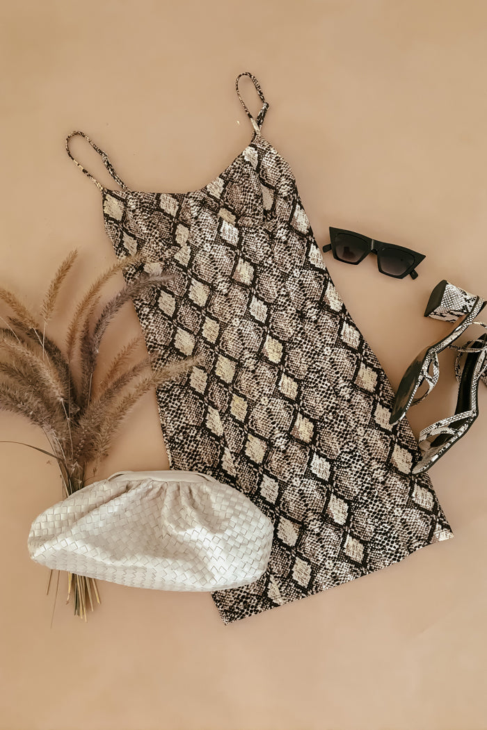 Snake-print Bodycon Mini Dress Haute & Rebellious Snake-print Bodycon Mini Dress Haute & Rebellious