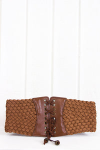 Jahnha Front-Tie Weave Belt - Haute & Rebellious