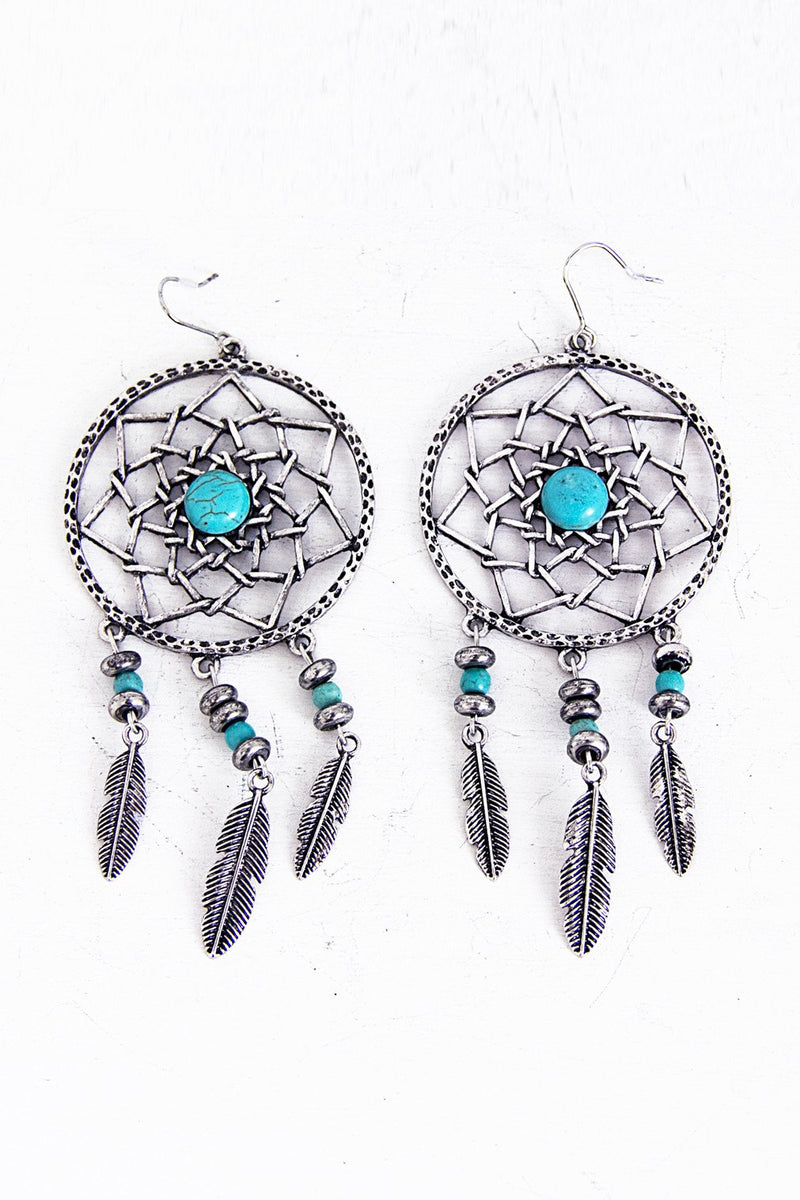 Pastel green dream catcher earrings by Amytra's | The Secret Label