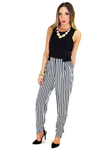 CLASSIC VERTICAL STRIPE WOVEN PANT - Haute & Rebellious