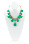 LARGE SHAPED STONE NECKLACE - Teal - Haute & Rebellious