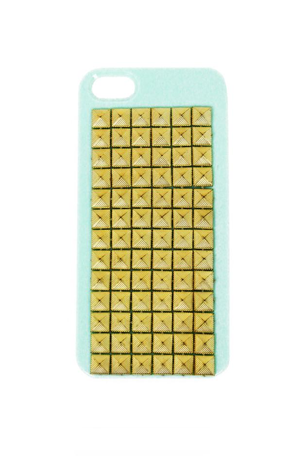 GOLD STUD iPhone 5 CELL CASE - Mint GOLD STUD iPhone 5 CELL CASE - Mint