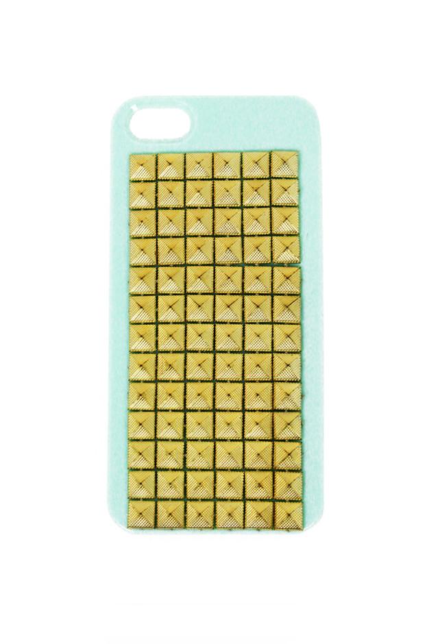 GOLD STUD IPHONE 5 CELL CASE - Mint - Haute & Rebellious