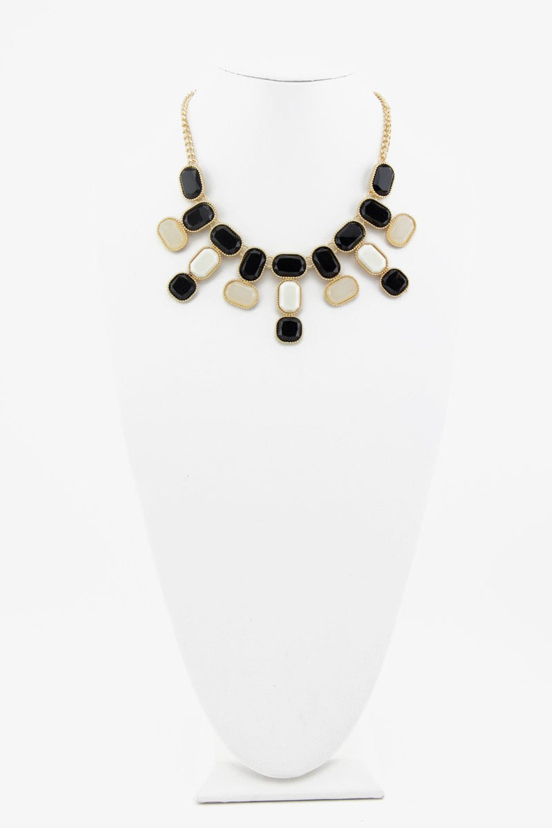 CERAM & BLACK STONES NECKLACE - Haute & Rebellious