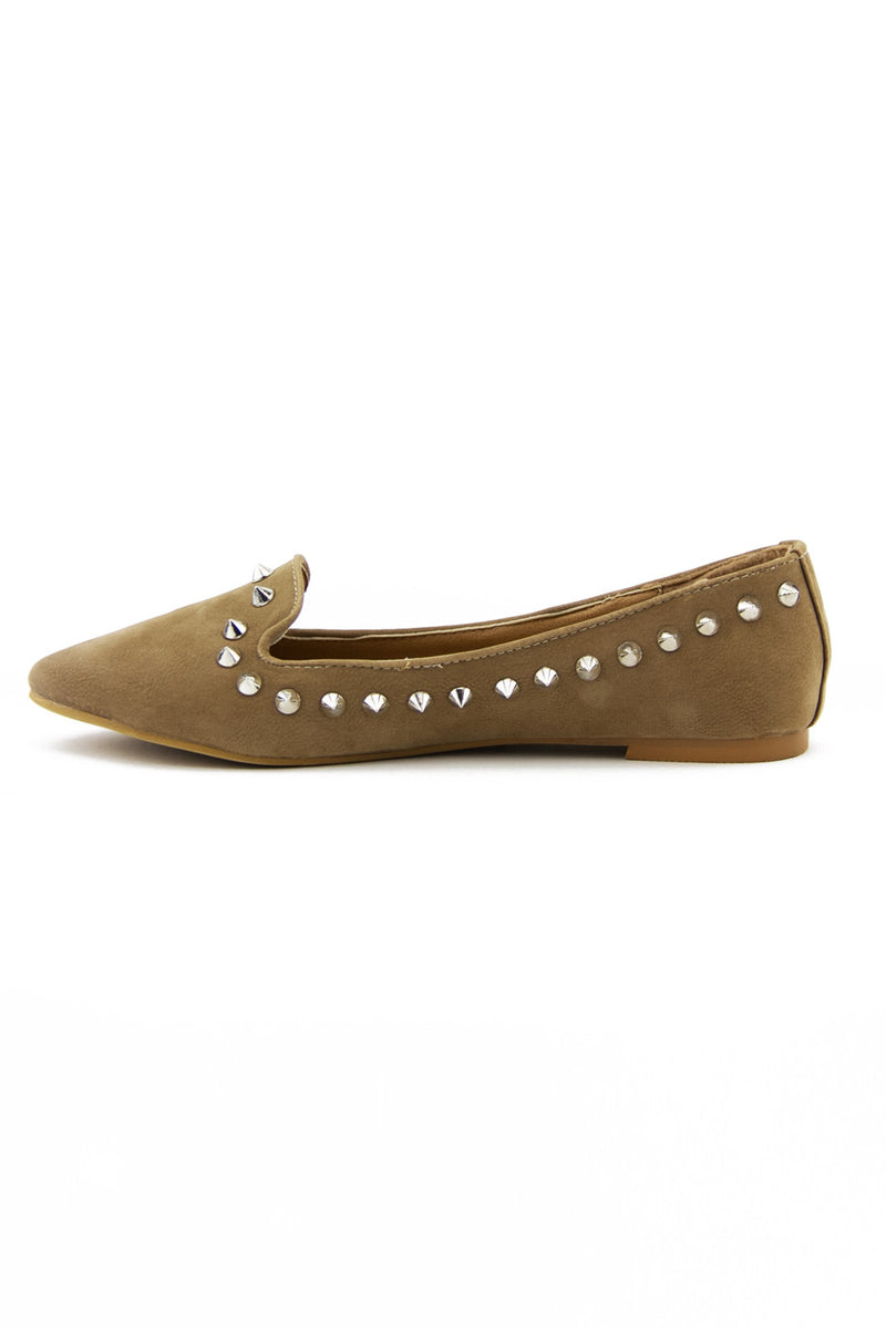 SPIKE SUEDE FLAT - Haute & Rebellious