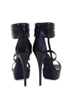FARAH GOLD PLATED HEEL - Black - Haute & Rebellious