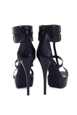 FARAH GOLD PLATED HEEL - Black - Haute & Rebellious