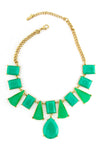 LARGE SHAPED STONE NECKLACE - Teal - Haute & Rebellious