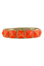 PYRAMID GEL COAT BRACELET - Neon Orange - Haute & Rebellious