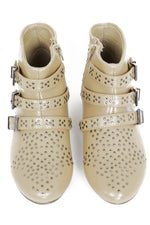 STUDDED ANKLE BOOTS - Beige - Haute & Rebellious
