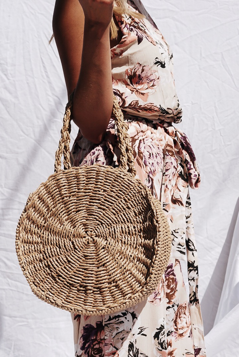 Circle Handle Basket Bag - Haute & Rebellious