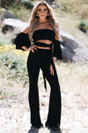 Broken Hearts High Waisted Bell Bottom Pants - Haute & Rebellious