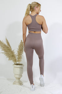 Legging and Top Set - Tan