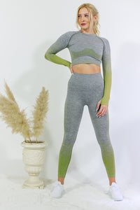 Legging and Long Sleeve Top Set - Green