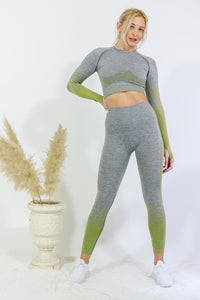 Legging and Long Sleeve Top Set - Green