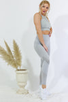 Legging and High Neck Top Set - Gray