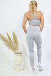 Legging and High Neck Top Set - Gray