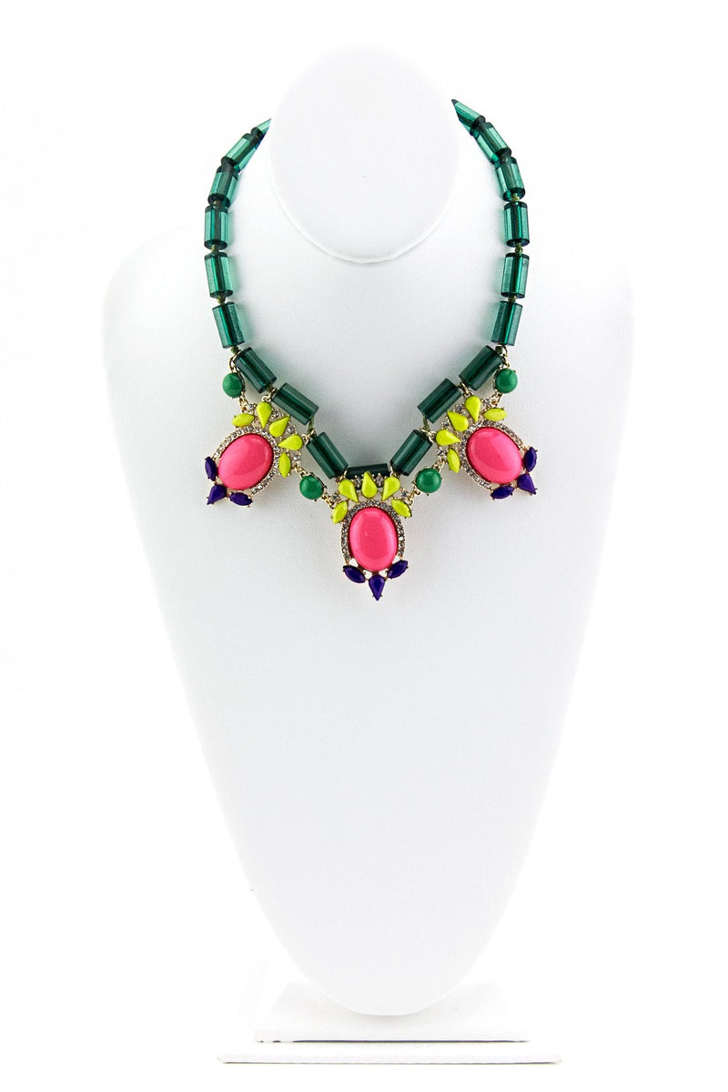 COLORFUL GEM STONES NECKLACE - Haute & Rebellious