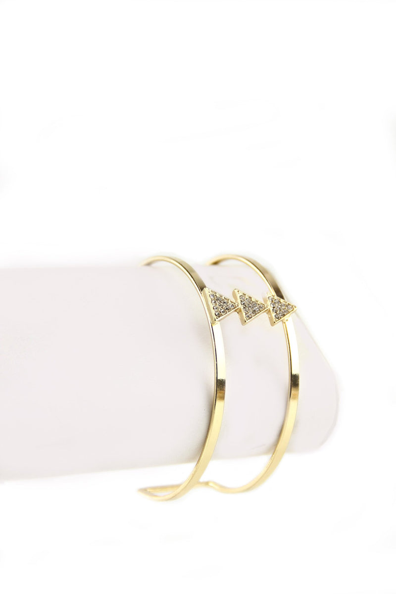 Cutout Triangle Cuff Bracelet - Haute & Rebellious