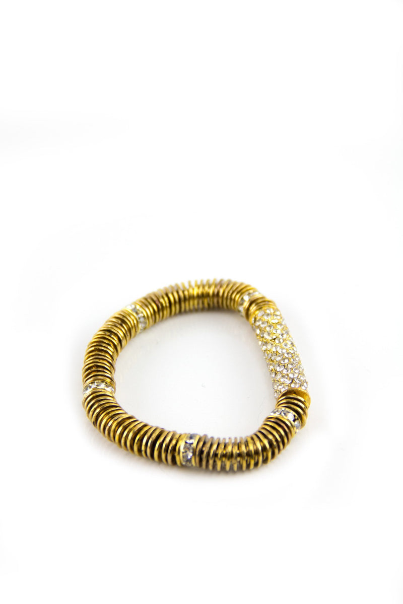 Gold Washers Crystal Bracelet - Haute & Rebellious