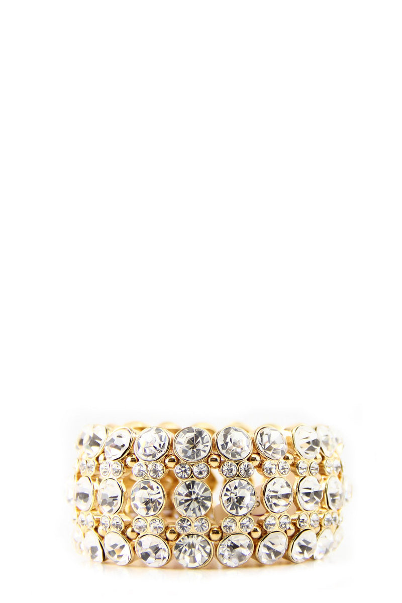 Emma Heavy Crystal Bracelet - Gold - Haute & Rebellious