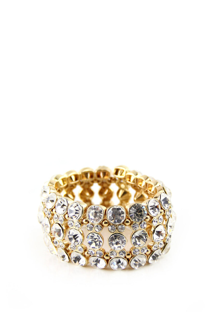 Emma Heavy Crystal Bracelet - Gold - Haute & Rebellious