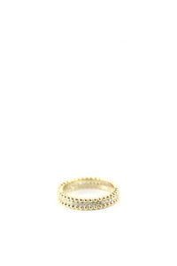 Crystal & Gold Border Ring - Haute & Rebellious