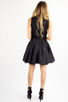 GOLD SEQUIN FULL A LINED SKIRT DRESS - Black/Gold - Haute & Rebellious