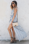 Striped Maxi Dress With Shorts