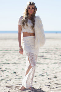 Riyaha Floral Lace Maxi Skirt - Haute & Rebellious