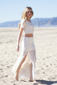 Riyaha Floral Lace Maxi Skirt - Haute & Rebellious