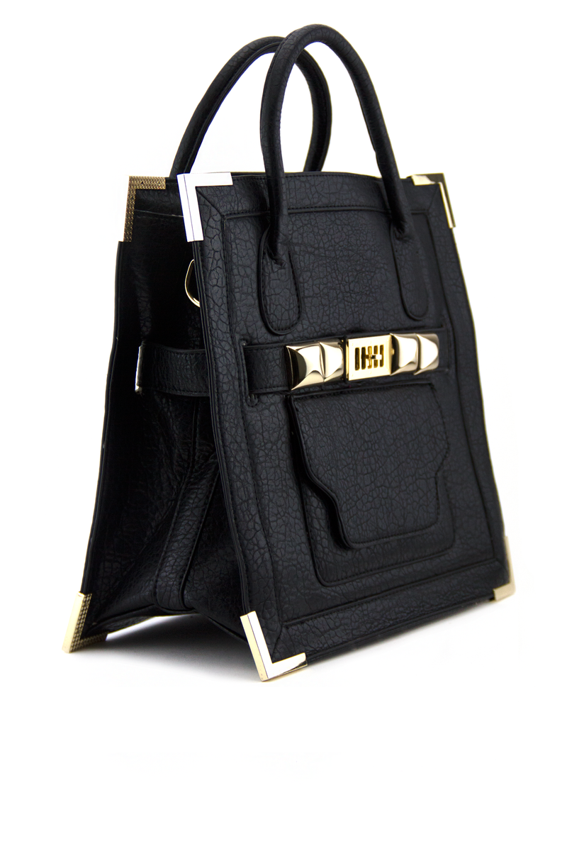 RENZO SQUARE HANDLE TOTE - Haute & Rebellious