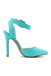 POINTY STRAP HEEL - Turquoise - Haute & Rebellious