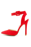 POINTY STRAP HEEL - Blood Orange - Haute & Rebellious