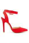 POINTY STRAP HEEL - Blood Orange - Haute & Rebellious