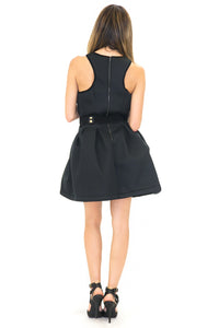 STRUCTURED SCUBA DRESS - Black - Haute & Rebellious