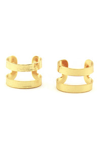 DUAL CUTOUT PLATED RINGS - Gold - Haute & Rebellious