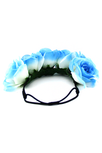 BLUE MIST FLOWER CHILD HEADBAND - Blue - Haute & Rebellious