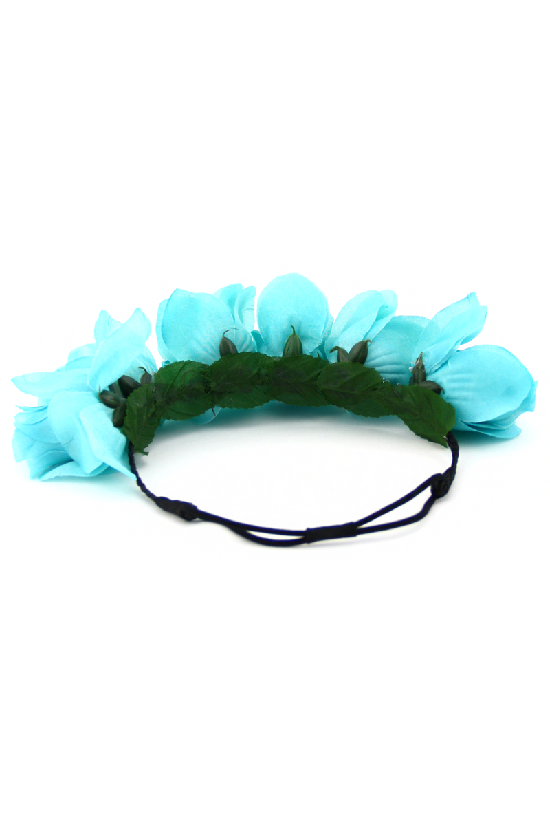 Jalana Queen Flower Child Headband - Aqua - Haute & Rebellious