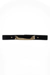 ELASTIC GOLD CHAIN BELT - Black - Haute & Rebellious