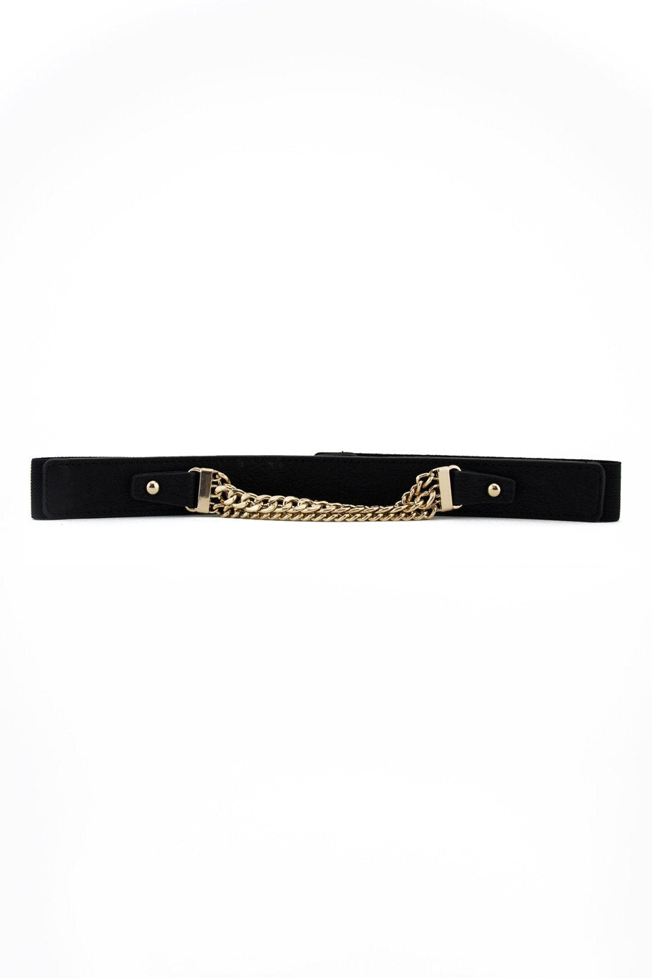 ELASTIC GOLD CHAIN BELT - Black - Haute & Rebellious