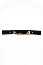 ELASTIC GOLD CHAIN BELT - Black - Haute & Rebellious