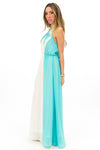 GEOMETRIC LACE TRIM MAXI DRESS - Haute & Rebellious