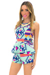 TRIBAL GEO PEPLUM TOP - Mint - Haute & Rebellious