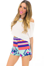 TRIBAL GEO SHORTS - Mint - Haute & Rebellious