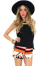 TRIBAL GEO SHORTS - Khaki - Haute & Rebellious