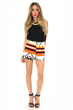 TRIBAL GEO SHORTS - Khaki - Haute & Rebellious