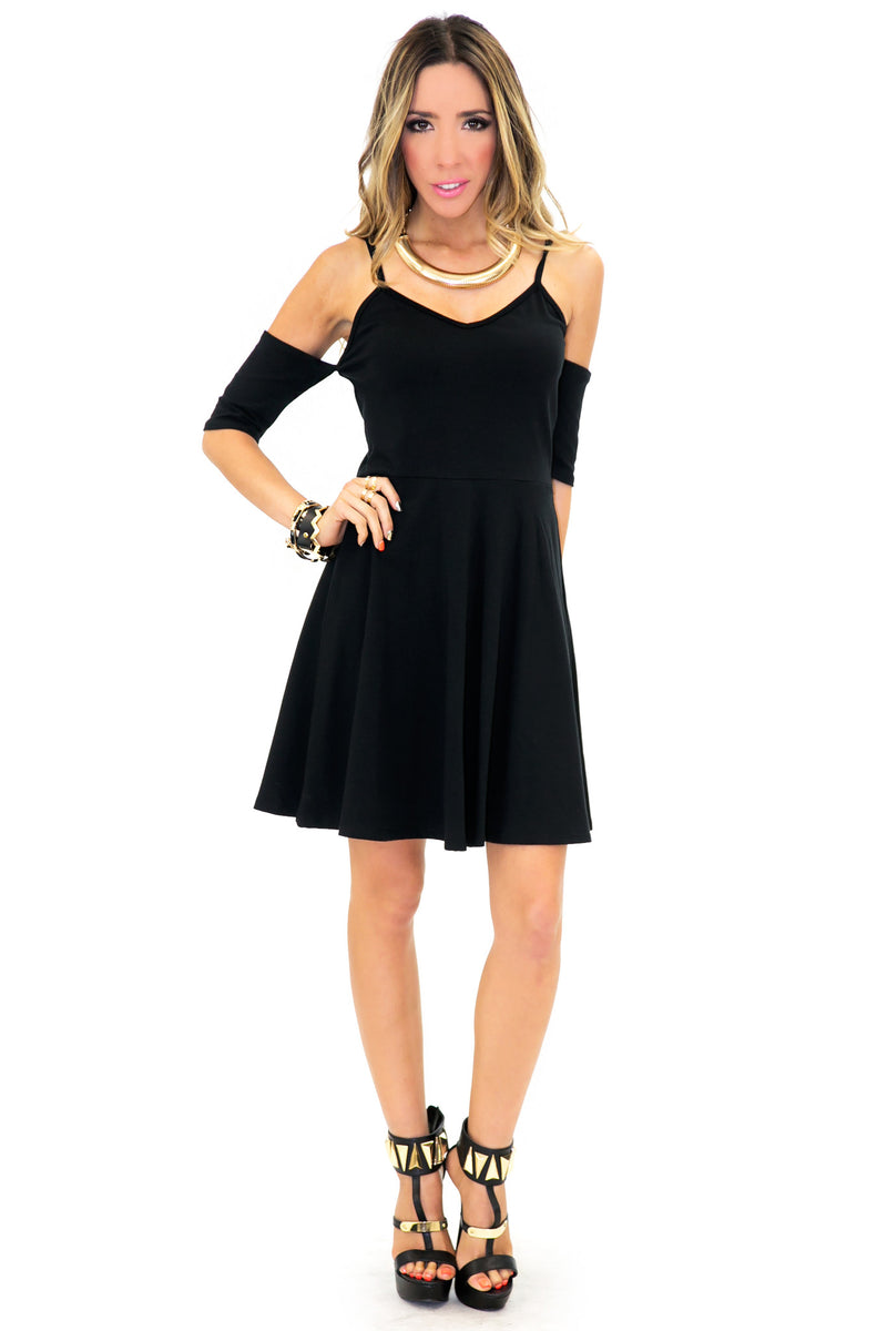 SHAY CUTOUT SHOULDER DRESS - Haute & Rebellious