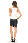 REGAN VEGAN LEATHER SKIRT - Black - Haute & Rebellious