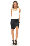 REGAN VEGAN LEATHER SKIRT - Black - Haute & Rebellious